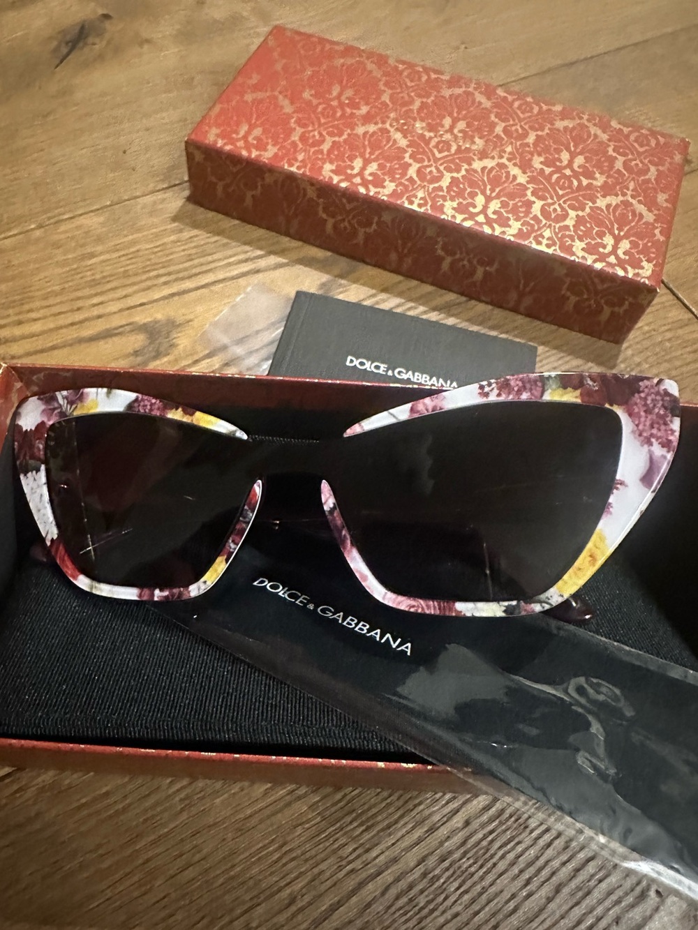Dolce & Gabbana Women's Floral Cat Eye Sunglasses - Multicolor